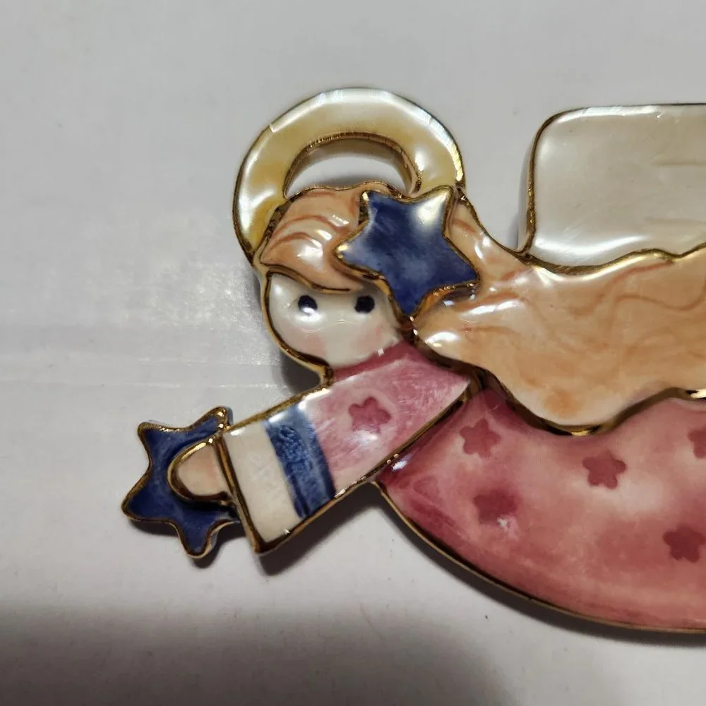 Angel Ceramic Pin Multi Color - Picture 2 of 4
